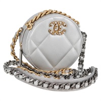 【原宿店限定】シャネル CHANEL シャネル 19  ショルダーバッグ チェーン ラムスキン ゴールド シルバー レディース fm4698M