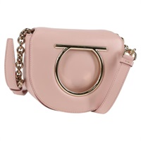 【原宿店限定】サルヴァトーレフェラガモ Salvatore Ferragamo ショルダーバッグ ガンチーニ レザー ピンク ゴールド レディース 127475M