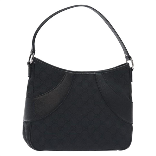 【原宿店限定】グッチ GUCCI ショルダーバッグ GGキャンバス ブラック シルバー 113012 レディース 129432V