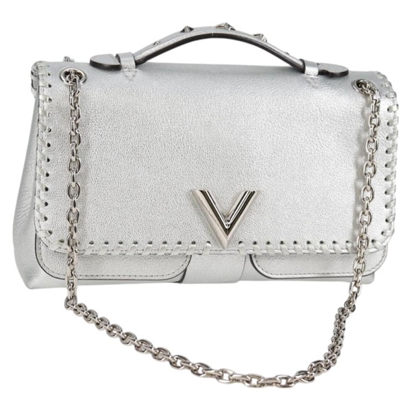 【原宿店限定】ルイ・ヴィトン LOUIS VUITTON ヴェリー ショルダーバッグ チェーン レザー シルバー M43201 レディース BA2904M