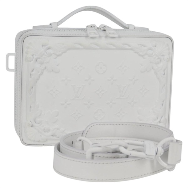 【原宿店限定】ルイ・ヴィトン LOUIS VUITTON LVオーナメント ソフトトランク ショルダーバッグ モノグラム ホワイト M21833 レディース MX402SM