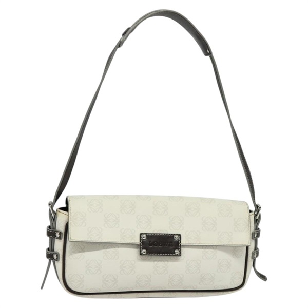 【原宿店限定】ロエベ LOEWE ショルダーバッグ アナグラム PVC ホワイト レディース 123402