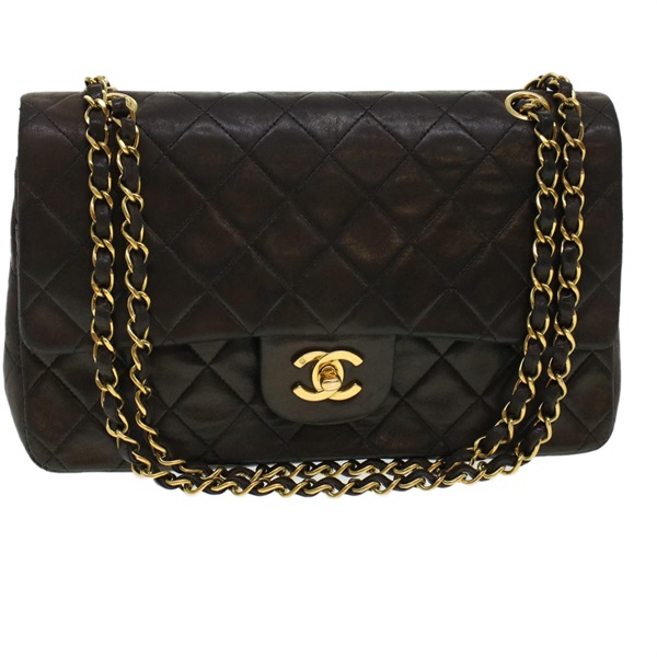 【原宿店限定】シャネル CHANEL ショルダーバッグ マトラッセ ターンロック チェーン ラムスキン ブラック レディース am4540
