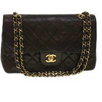 【原宿店限定】シャネル CHANEL ショルダーバッグ マトラッセ ターンロック チェーン ラムスキン ブラック レディース am4540