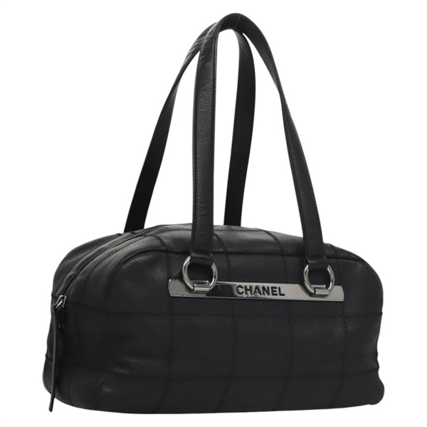 【原宿店限定】シャネル CHANEL ショルダーバッグ キャビアスキン ブラック レディース PP212