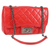【原宿店限定】シャネル CHANEL ショルダーバッグ マトラッセ チェーン  カーフスキン レッド レディース 127508M