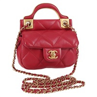 【原宿店限定】シャネル CHANEL ショルダーバッグ マトラッセ チェーン ラムスキン ピンク ゴールド レディース 127614SM