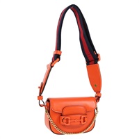 【原宿店限定】グッチ GUCCI ショルダーバッグ シェリーライン  レザー オレンジ レッド 726863 レディース 127887M