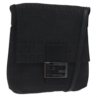 【原宿店限定】フェンディ FENDI ショルダーバッグ ズッキーノキャンバス ブラック レディース 129524V