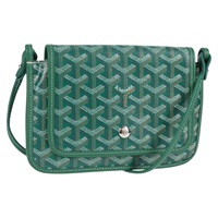 【原宿店限定】ゴヤール GOYARD プリュメ ショルダーバッグ ヘリンボーン PVC グリーン レディース sw900SM