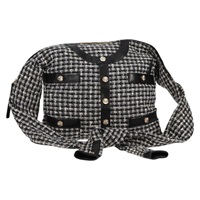 【原宿店限定】シャネル CHANEL ショルダーバッグ ガールシャネル ジャケット ツイード ブラック ホワイト レディース 126244V