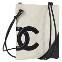 【原宿店限定】シャネル CHANEL ショルダーバッグ カンボンライン ラムスキン ホワイト シルバー レディース 118933V