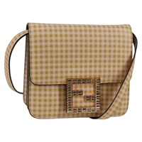 【原宿店限定】フェンディ FENDI ショルダーバッグ レザー ベージュ ゴールド レディース 121511M