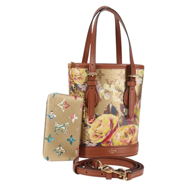 【原宿店限定】ルイ・ヴィトン LOUIS VUITTON ナノバケット ショルダーバッグ LVガーデン ベージュ M81724 レディース 130468SM