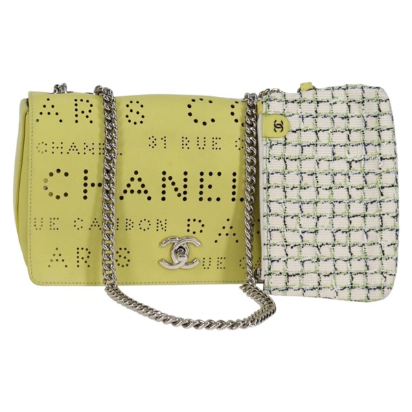 【原宿店限定】シャネル CHANEL ショルダーバッグ チェーン レザー 2way イエロー レディース 130486M