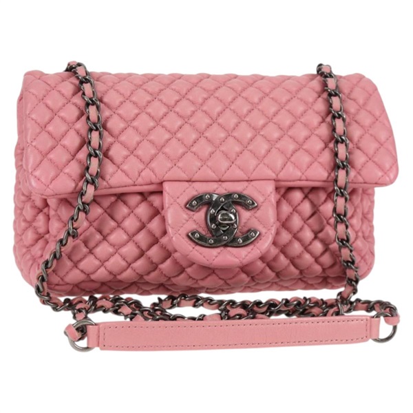 【原宿店限定】シャネル CHANEL ショルダーバッグ チェーン レザー ピンク レディース 130490M