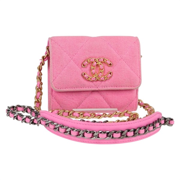 【原宿店限定】シャネル CHANEL ショルダーバッグ マトラッセ チェーン キャンバス ピンク ゴールド レディース 130507M
