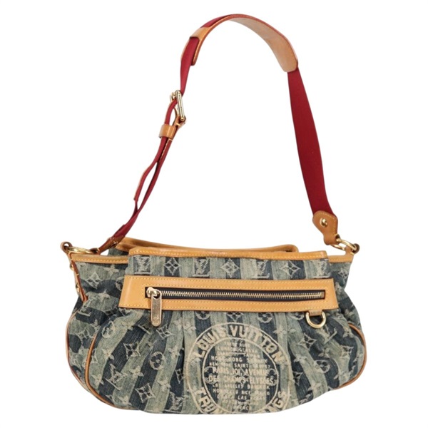 【原宿店限定】ルイ・ヴィトン LOUIS VUITTON ポルテエポルレイエMM ショルダーバッグ モノグラムデニム ブルー M95334 レディース 132443V