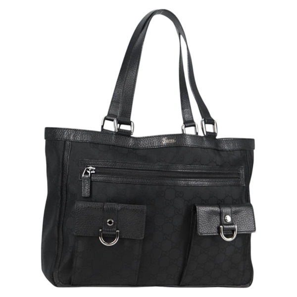 【原宿店限定】グッチ GUCCI トートバッグ GGキャンバス アビー アウトレット ブラック シルバー 268639 レディース am8602V