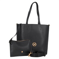 【原宿店限定】ヴェルサーチ VERSACE トートバッグ レザー 2way ブラック ゴールド レディース 118752M
