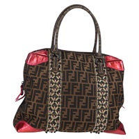 【原宿店限定】フェンディ FENDI トートバッグ ズッカキャンバス ブラック ブラウン レディース 126450V