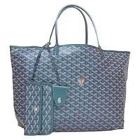 【原宿店限定】ゴヤール GOYARD サンルイGM トートバッグ ヘリンボーン PVC ブルー レディース sw389SM