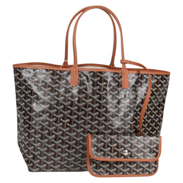 【原宿店限定】ゴヤール GOYARD サンルイGM トートバッグ ヘリンボーン PVC ブラック レディース sw899SM