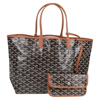 【原宿店限定】ゴヤール GOYARD サンルイGM トートバッグ ヘリンボーン PVC ブラック レディース sw899SM