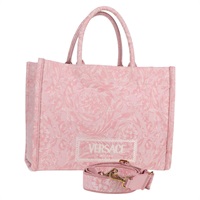 【原宿店限定】ヴェルサーチ VERSACE トートバッグ アテナ　バロッコ キャンバス 2way ピンク レディース BA3157M