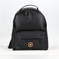 【原宿店限定】ヴェルサーチ VERSACE バックパック レザー ブラック ゴールド レディース 118813M