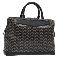 【原宿店限定】ゴヤール GOYARD ジザルバンドキュメントケース ビジネスバッグ ヘリンボーン PVC レザー ブラック シルバー レディース sw388SM
