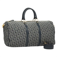 【原宿店限定】クリスチャンディオール Christian Dior ボストンバッグ トロッターキャンバス 2way ネイビー ゴールド レディース BD2104V