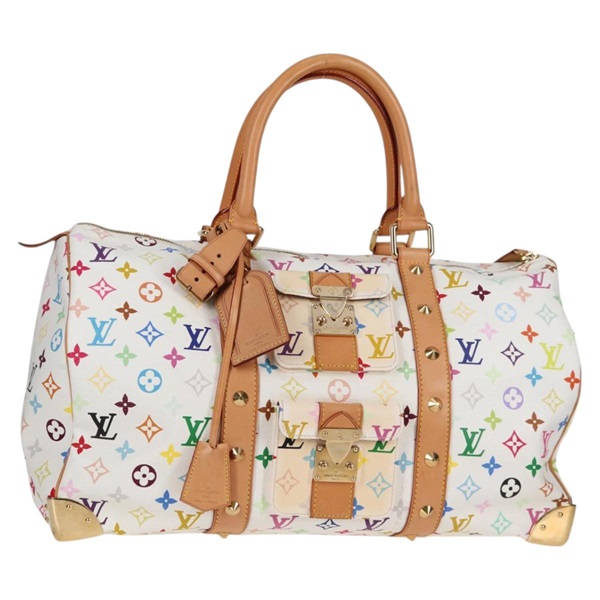 【原宿店限定】ルイ・ヴィトン LOUIS VUITTON キーポル45 ボストンバッグ モノグラムマルチカラー ホワイト M92641 レディース 126487V