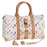 【原宿店限定】ルイ・ヴィトン LOUIS VUITTON キーポル45 ボストンバッグ モノグラムマルチカラー ホワイト M92641 レディース 118955V