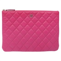 【原宿店限定】シャネル CHANEL クラッチバッグ マトラッセ キャビアスキン ピンク シルバー レディース 126556M
