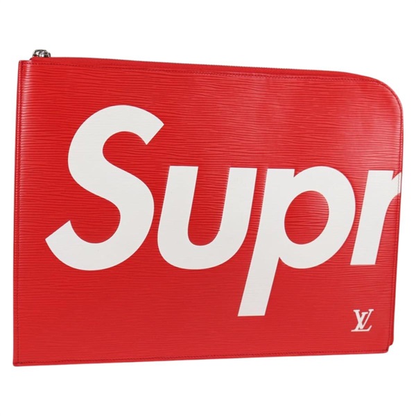 【原宿店限定】ルイ・ヴィトン LOUIS VUITTON ポシェット・ジュールGM クラッチバッグ エピ Supreme レッド ホワイト M67722 レディース 122842M