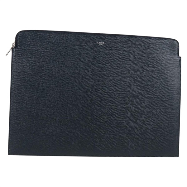 【原宿店限定】セリーヌ CELINE クラッチバッグ レザー ネイビー シルバー 10B593-070 レディース 127920M