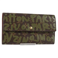 【原宿店限定】ルイ・ヴィトン LOUIS VUITTON ポルト モネ クレディ 長財布 モノグラムグラフィティ カーキ M92188 レディース 126649V