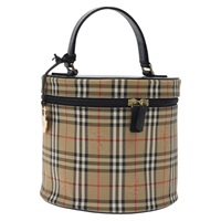 【原宿店限定】バーバリーズ Burberrys ポーチ ノバチェック バニティ キャンバス ベージュ ゴールド レディース 128047V