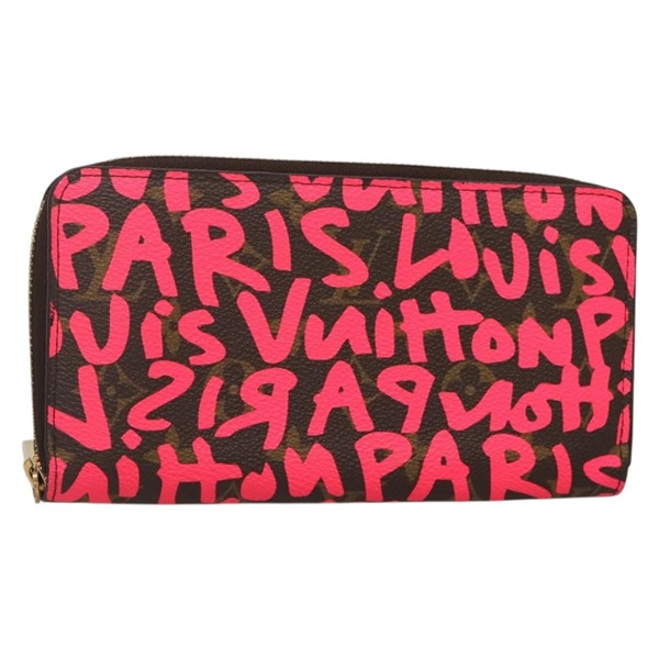 【原宿店限定】ルイ・ヴィトン LOUIS VUITTON ジッピーウォレット 長財布 モノグラムグラフィティ ピンク M93710 レディース 128833V