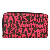 【原宿店限定】ルイ・ヴィトン LOUIS VUITTON ジッピーウォレット 長財布 モノグラムグラフィティ ピンク M93710 レディース 128833V