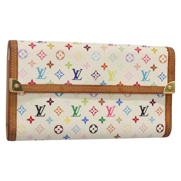 【原宿店限定】ルイ・ヴィトン LOUIS VUITTON ポルトトレゾールインターナショナル 長財布 モノグラムマルチカラー ホワイト M92659 レディース 128876V