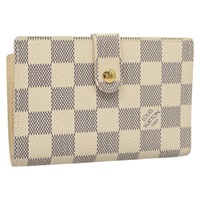 【原宿店限定】ルイ・ヴィトン LOUIS VUITTON ポルトフォイユ ヴィエノワ 二つ折り財布 ダミエ アズール  N61676 レディース 119248V