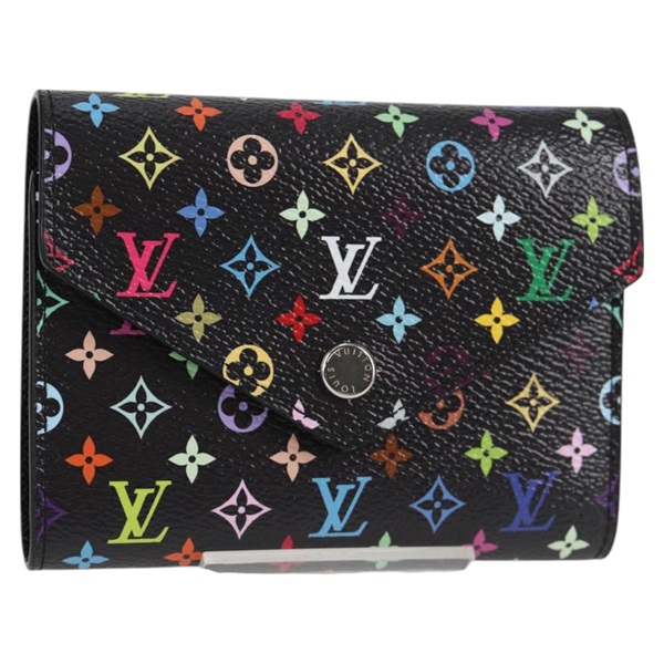 【原宿店限定】ルイ・ヴィトン LOUIS VUITTON ポルトフォイユ・ヴィクトリーヌ 財布 マルチカラー ブラック M14163 レディース 127184SM
