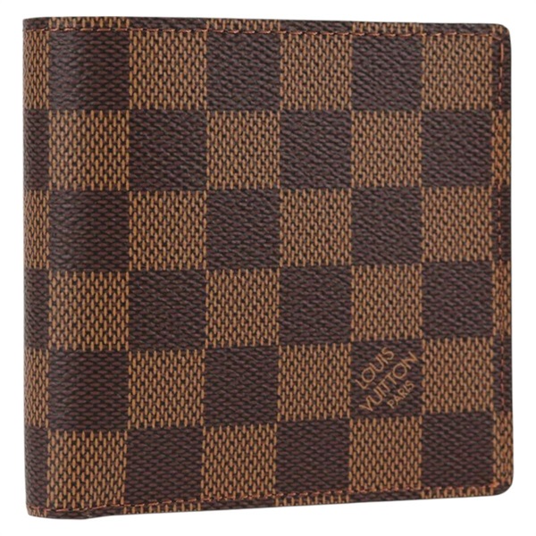 【原宿店限定】ルイ・ヴィトン LOUIS VUITTON ポルトフォイユ マルコ 二つ折り財布 ダミエ エベヌ N61675 レディース 130510V