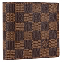 【原宿店限定】ルイ・ヴィトン LOUIS VUITTON ポルトフォイユ マルコ 二つ折り財布 ダミエ エベヌ N61675 レディース 130510V