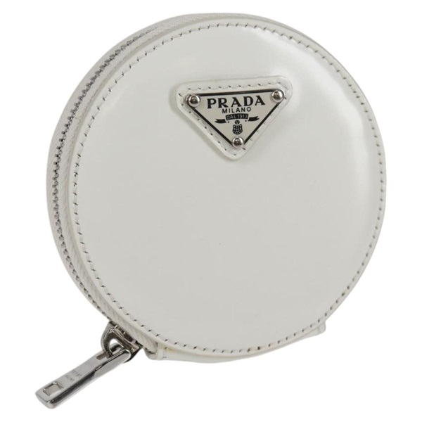 【原宿店限定】プラダ PRADA コインケース パテントレザー ホワイト レディース 127894V