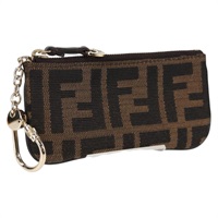 【原宿店限定】フェンディ FENDI コインケース ズッカキャンバス ブラウン ブラック レディース 132010V