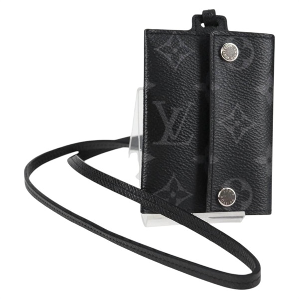 【原宿店限定】ルイ・ヴィトン LOUIS VUITTON ポルト カルト オンストラップ パスケース モノグラム エクリプス M83155 レディース 128825M