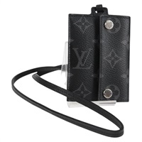 【原宿店限定】ルイ・ヴィトン LOUIS VUITTON ポルト カルト オンストラップ パスケース モノグラム エクリプス M83155 レディース 128825M